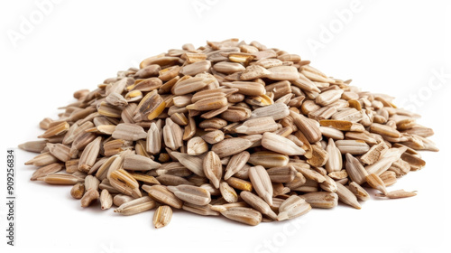 sunflower seeds isolated on white background