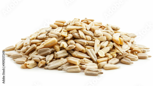 sunflower seeds isolated on white background