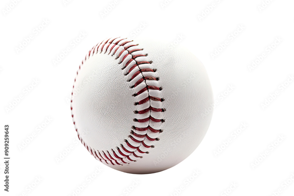 Baseball in spinning motion isolated on clear white background emphasizing movement and speed Baseball in spinning motion isolated on clear white background emphasizing movement and speed