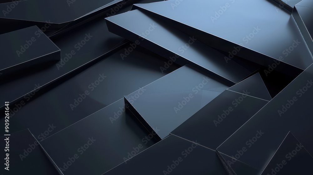 Sleek black overlapping layers creating a modern and minimalist abstract background. Sleek black overlapping layers creating a modern and minimalist abstract background.