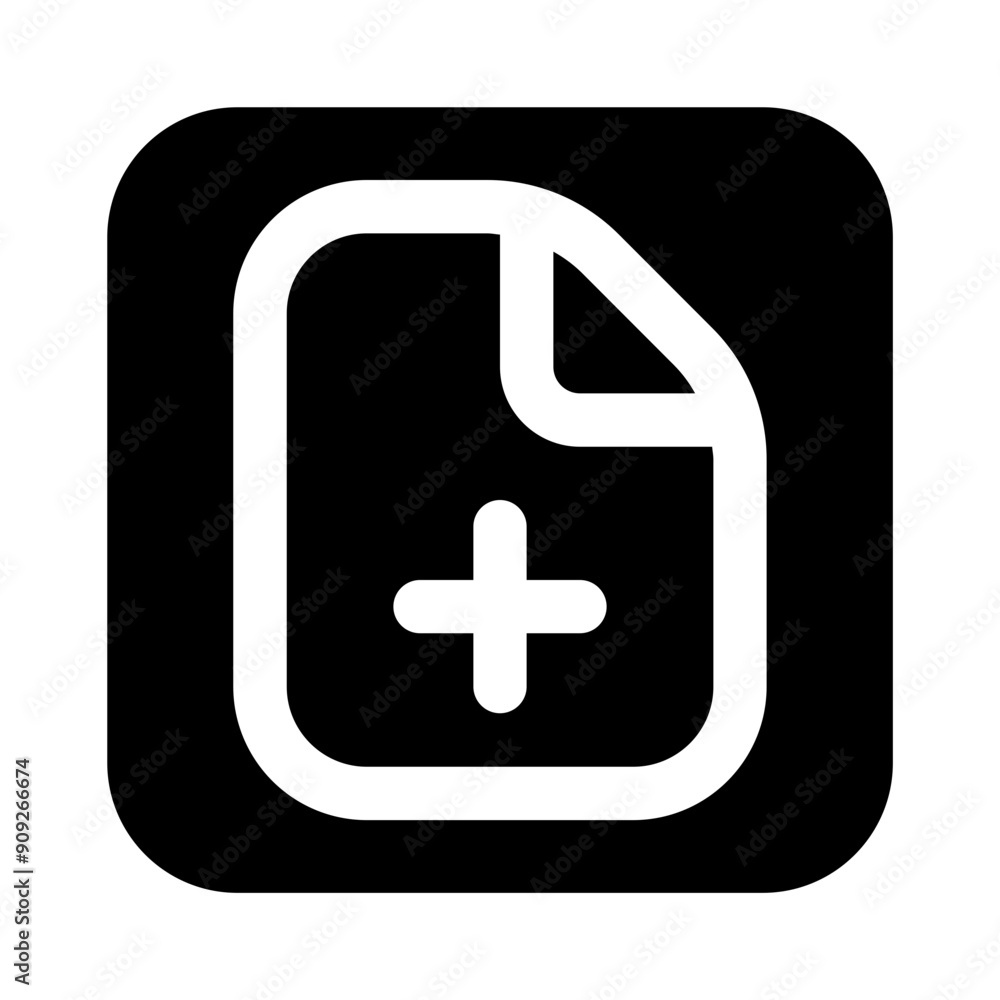 Obraz premium add document icon