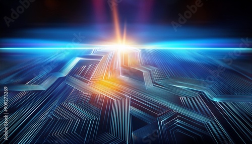Graphic images  stylish  simple  technology style  light  gradient  background images. Generated by AI