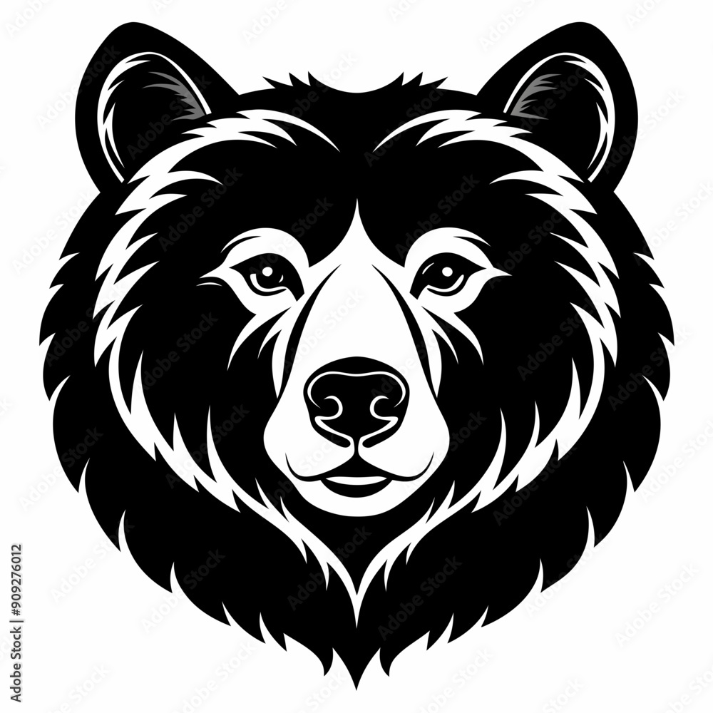 Beautiful bear head vector illustration Beautiful bear head vector illustration