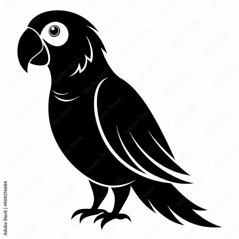 Fototapeta premium Beautiful parrot bird vector illustration