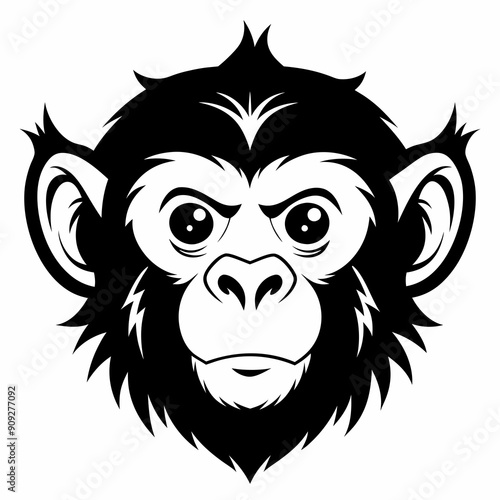 Monkey head vector illustration 