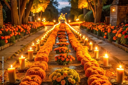 Celebration of the Dia de Muertos (Day of the dead) in Mexico photo