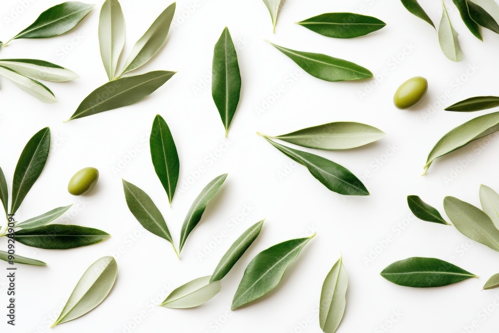 Olive branch on white background Olive branch on white background