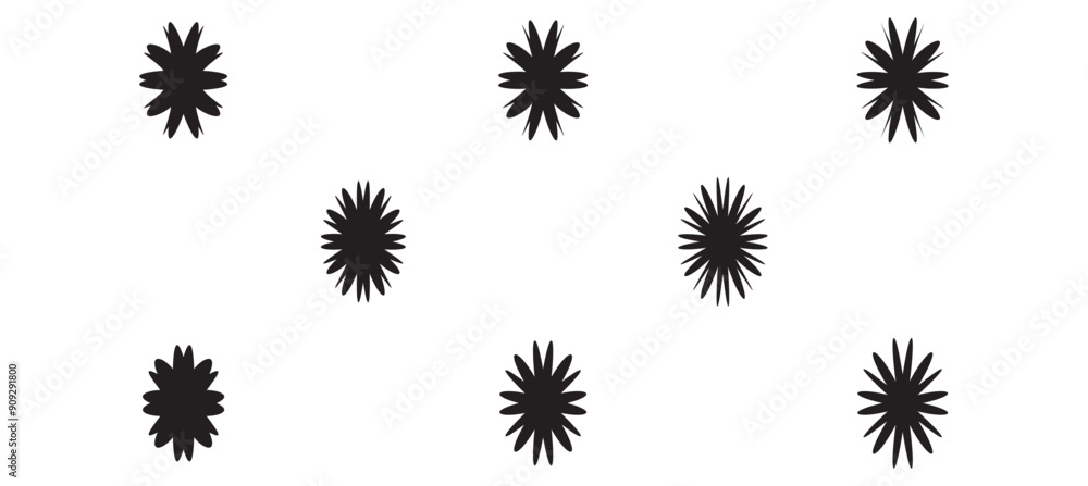 a set of red flower icons in a flat style on a white background a set of red flower icons in a flat style on a white background