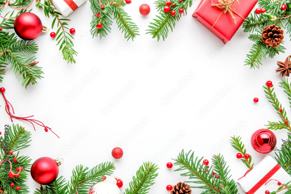 Merry Christmas banner with blank space for text, white background, Merry Christmas banner with blank space for text, white background,