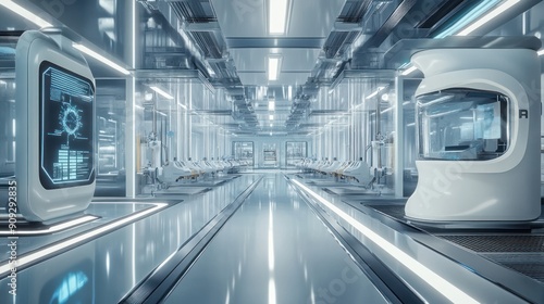 Futuristic Medical Facility Interior