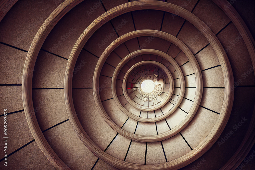 Fototapeta premium Abstract image of a spiral staircase
