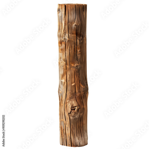 Wooden pole standup  rich texture 
