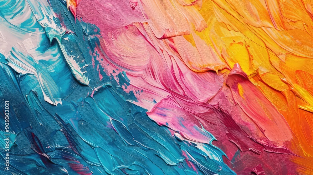 Abstract gouache paint background, closeup of acrylic painting on canvas Abstract gouache paint background, closeup of acrylic painting on canvas