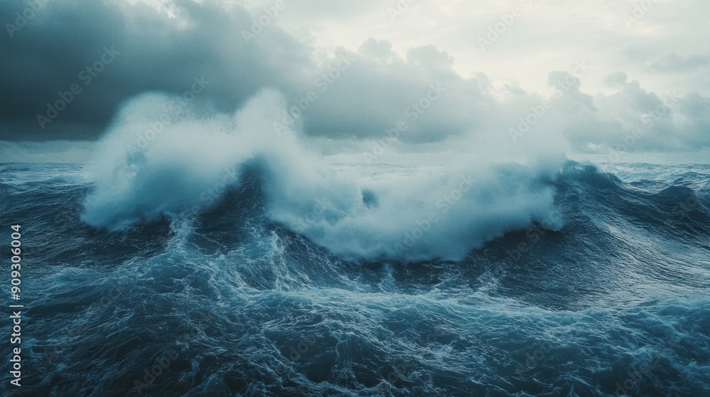 Obraz premium Rough Sea with Dramatic Waves