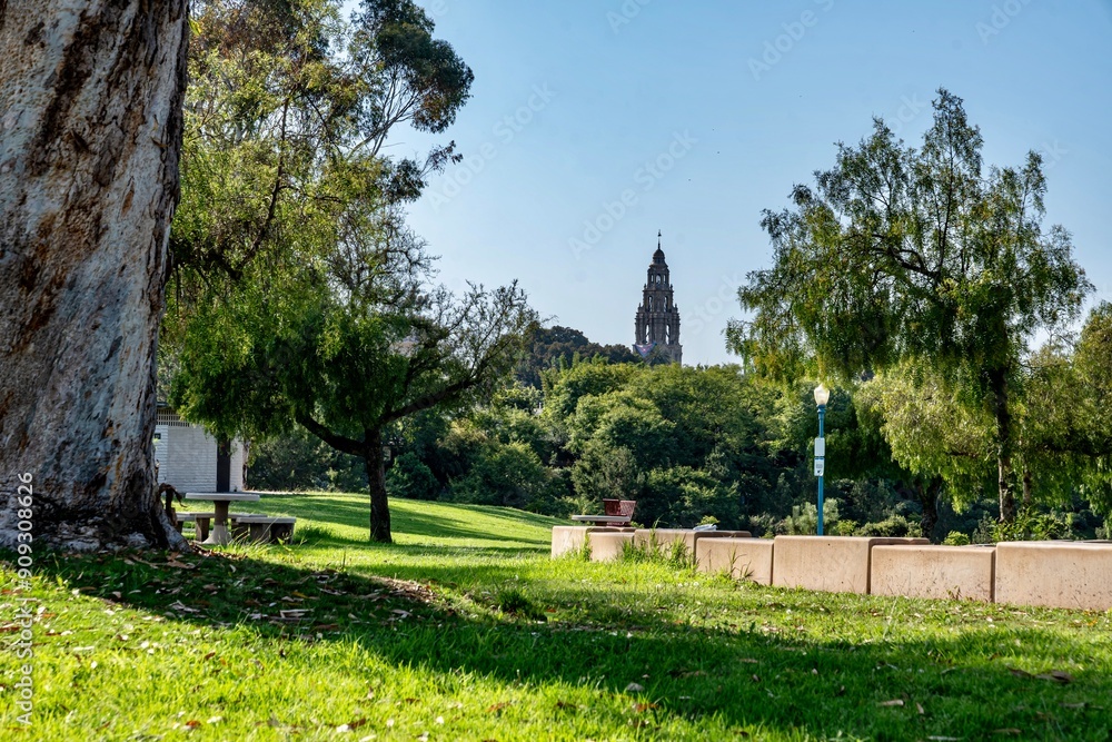 Downtown San Diego as viewed from the grounds around Balboa Park