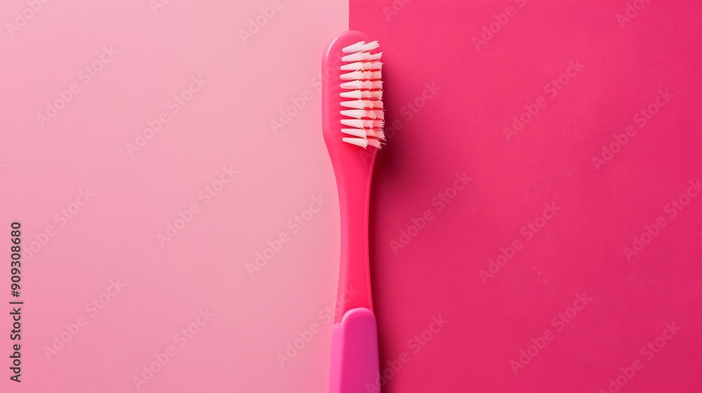 Toothbrush on pink and magenta background Toothbrush on pink and magenta background