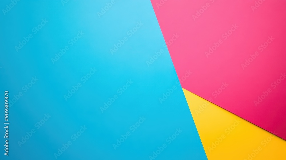 Bright abstract background with blue, pink, and yellow geometric shapes. Modern and vibrant design for various creative projects. Bright abstract background with blue, pink, and yellow geometric shapes. Modern and vibrant design for various creative projects.