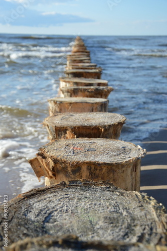 brakewater on the beach photo