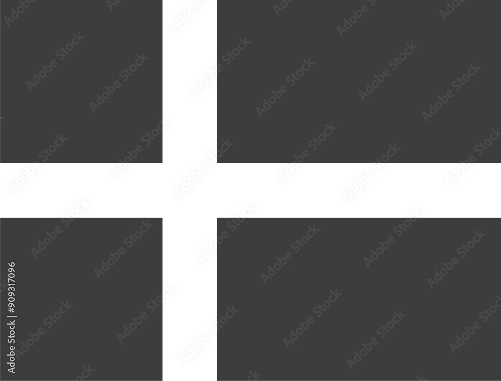 Fototapeta premium Denmark flag original black and white