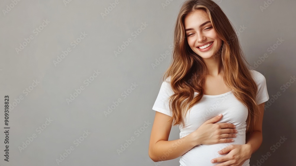 Smiling Pregnant Woman Smiling Pregnant Woman