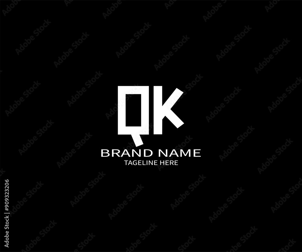 QK letter logo creative design. QK unique design. QK letter logo design on black background. QK letter logo creative design. QK unique design. QK letter logo design on black background.