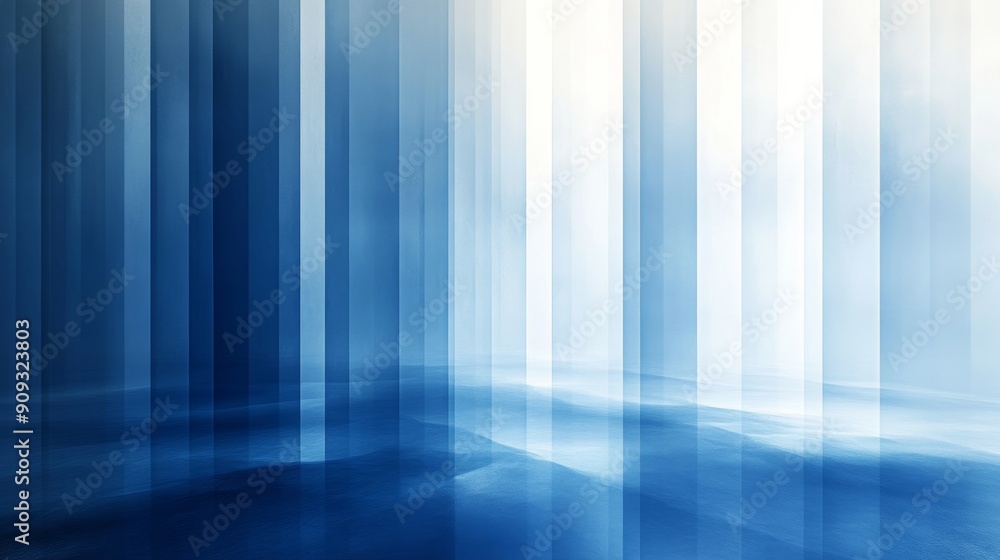 Abstract vertical blue and white gradient lines, modern background. digital art and futuristic concept