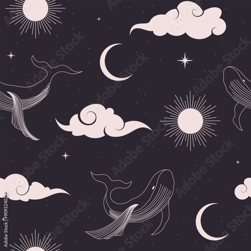 magic seamless pattern