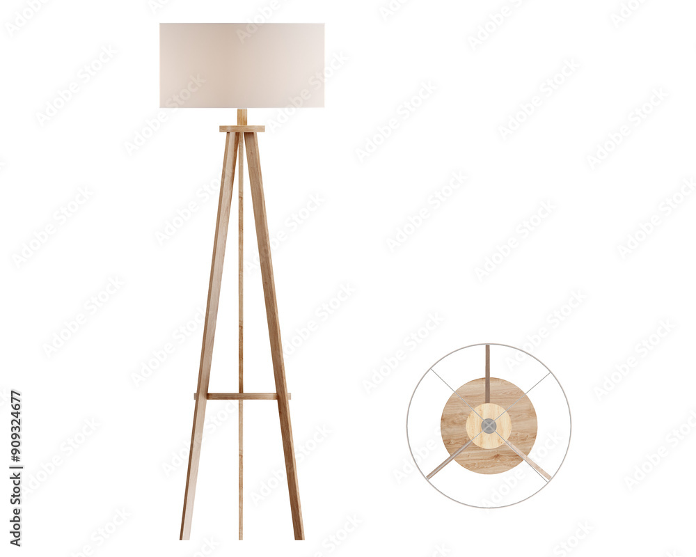Ταπετσαρία Floor lamp, top and front views