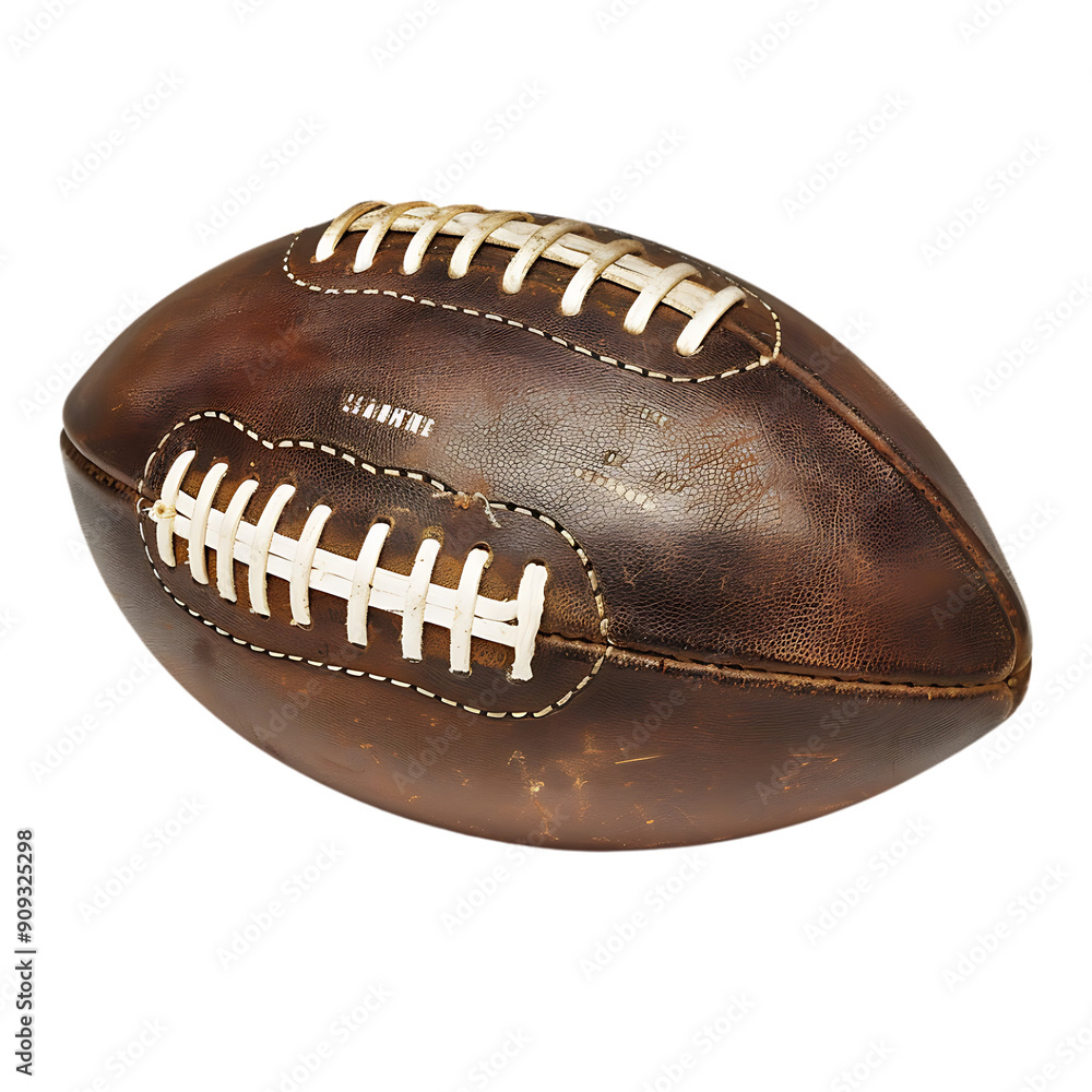 transparent brown American football with white laces and stitching. The football is positioned horizontally on a light background, with a slight shadow beneath it transparent brown American football with white laces and stitching. The football is positioned horizontally on a light background, with a slight shadow beneath it