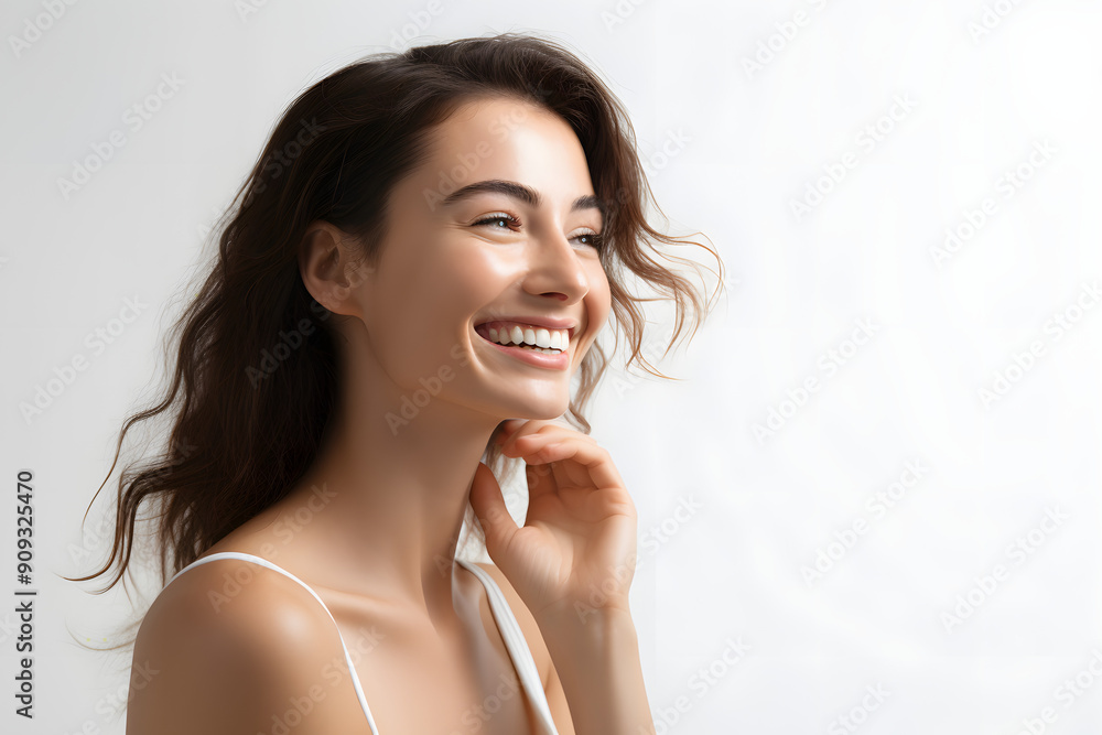 beautiful female model smiling on clear background, portrait of a woman beautiful female model smiling on clear background, portrait of a woman