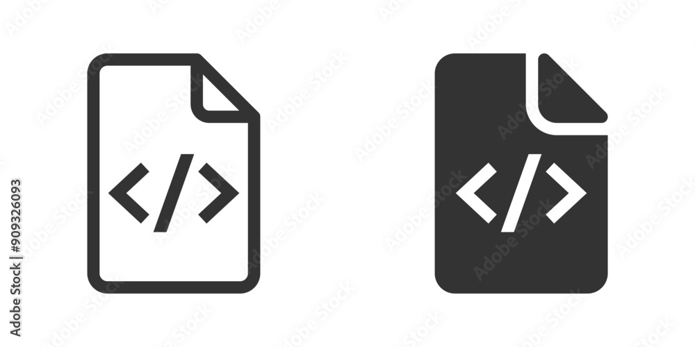 Vector illustration of coding file icons in a minimalist black and white design, representing programming and development. Vector illustration of coding file icons in a minimalist black and white design, representing programming and development.