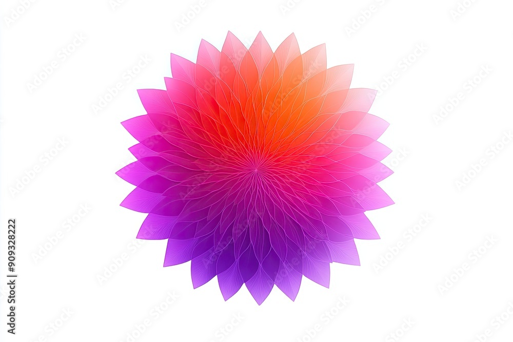 Colorful Gradient Flower Design with Petal Shapes Colorful Gradient Flower Design with Petal Shapes