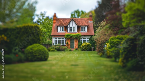 Wallpaper Mural Charming Country Cottage Surrounded By Lush Greenery In Bright Afternoon Sunlight Torontodigital.ca