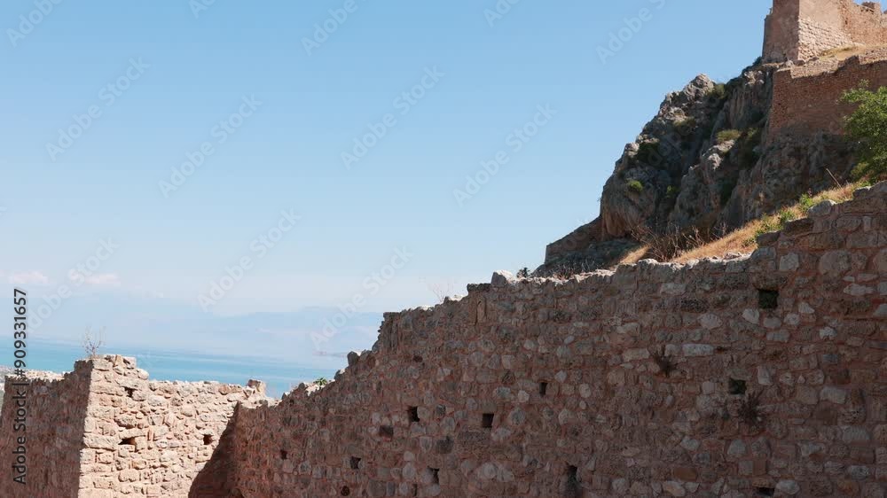 Ancient Castle of Corinth, Peloponnese, Greece Ancient Castle of Corinth, Peloponnese, Greece
