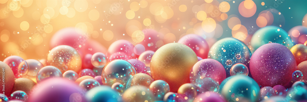 Vibrant and colorful display of bubbles, each with its own unique hue, set against a backdrop that appears to be a gradient of warm colors. Vibrant and colorful display of bubbles, each with its own unique hue, set against a backdrop that appears to be a gradient of warm colors.