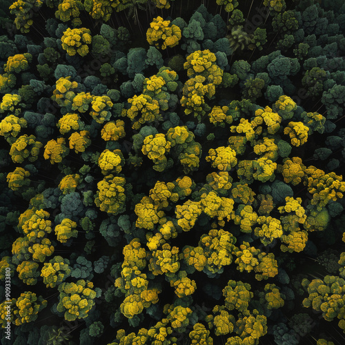 Aerial View of Lush Green Forest Landscape photo