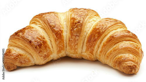 Wallpaper Mural Croissant Bread Isolated on White Background, Flaky Pastry, Golden Brown Croissant, Freshly Baked Bread, Delicious French Pastry, Soft and Buttery Texture, Gourmet Breakfast Item Torontodigital.ca