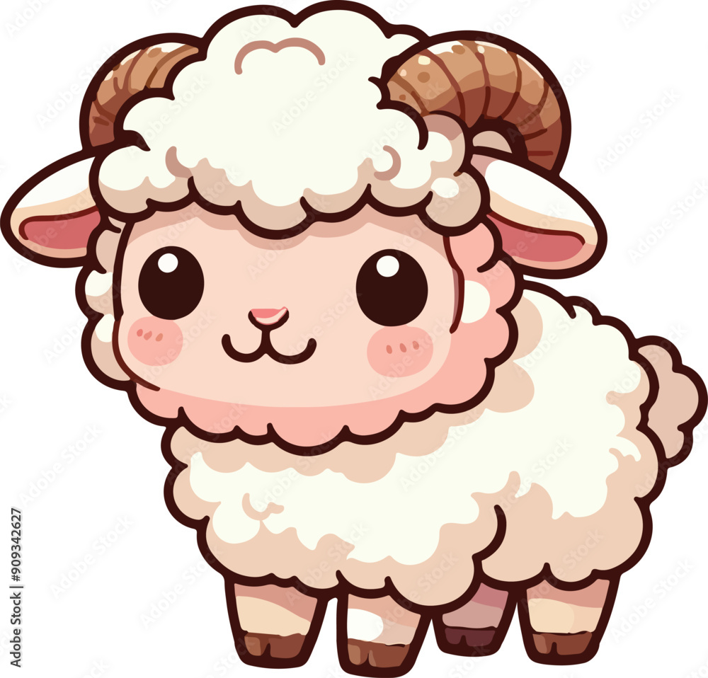 Lamb Vector art illustration with white background Lamb Vector art illustration with white background