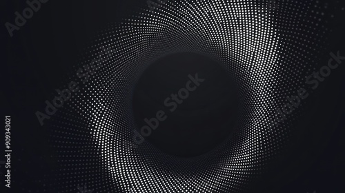 Fototapeta Naklejka Na Ścianę i Meble -  Abstract Black and White Spiral Design