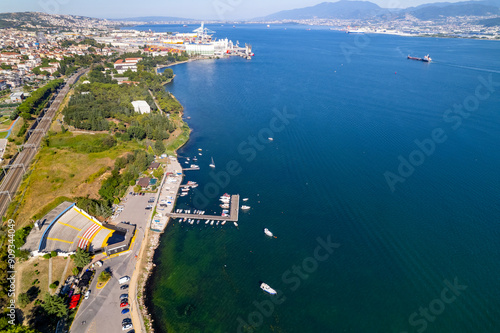 Derince, Kocaeli, Turkey. Derince is a town in Kocaeli province, Turkey. Aerial view with drone. photo