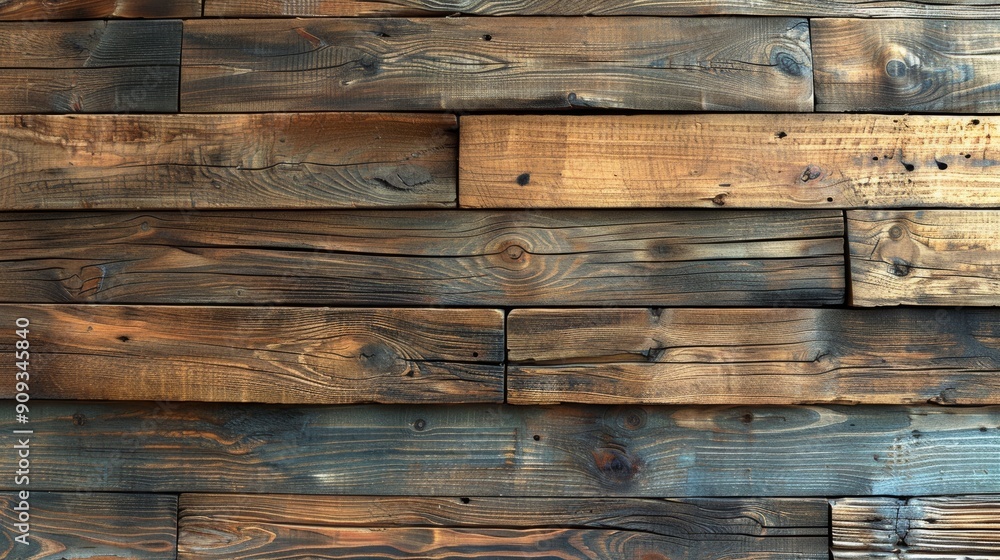 Rustic Wooden Planks Displaying Rich Brown Tones and Textures in a Warm Interior Environment Rustic Wooden Planks Displaying Rich Brown Tones and Textures in a Warm Interior Environment