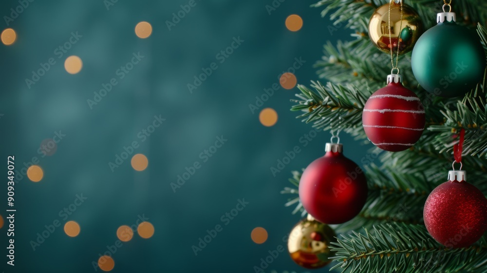 Mid-shot of a Christmas tree with retro vintage ornaments of teachers with chalkboards, warm holiday lighting Mid-shot of a Christmas tree with retro vintage ornaments of teachers with chalkboards, warm holiday lighting