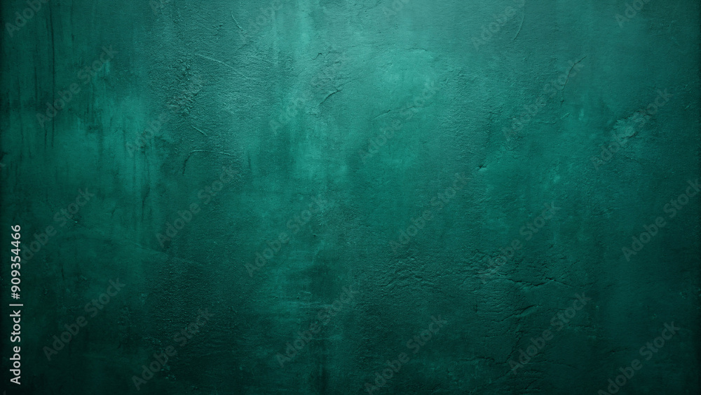 Fototapeta premium dark green smooth texture painted wall concrete design background