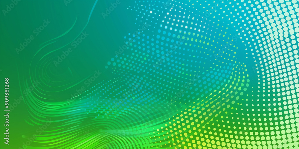 Colorful blue and green gradient background with halftone dots Colorful blue and green gradient background with halftone dots