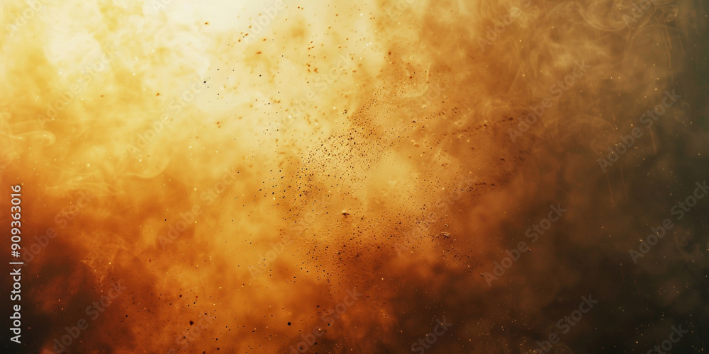 Fotografie Background with a brown and orange gradient, smoke texture, blurred background