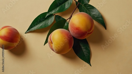 peaches on a branch