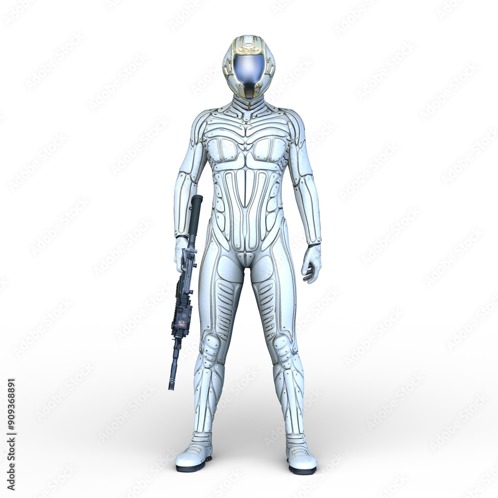 サイバー戦士 3DCGレンダリング サイバー戦士 3DCGレンダリング