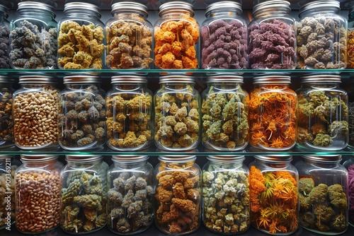 Cannabis Bud Selection in Dispensary