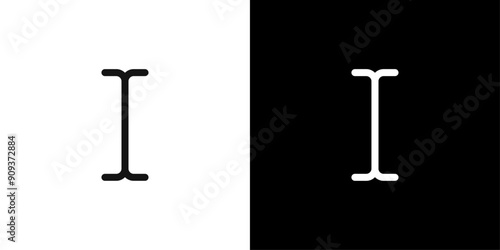 Cursor text icon flat line symbol set.