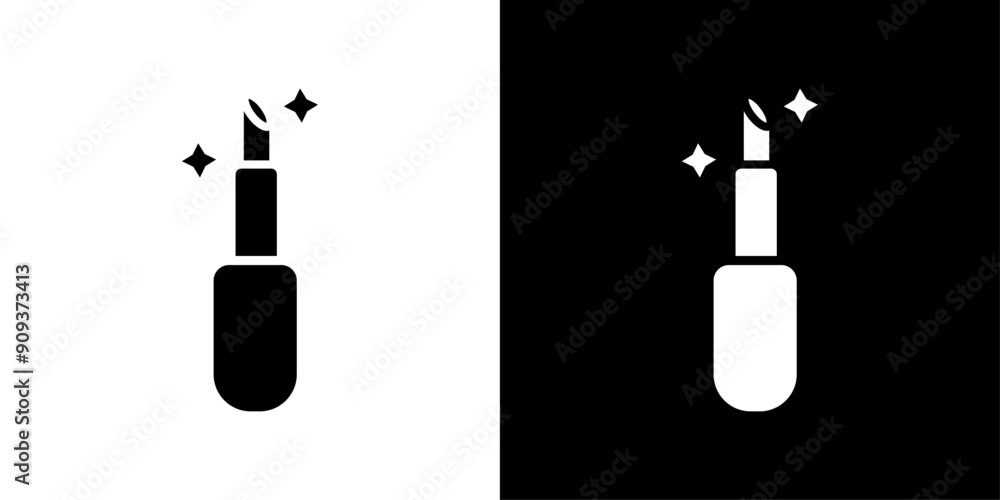 Papier peint Lipstick icon flat line symbol set.